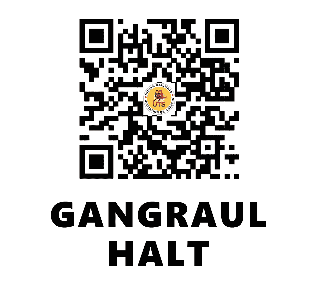 UTS QR Code for GANGRAUL HALT - GNRL (NC - UTTAR PRADESH)